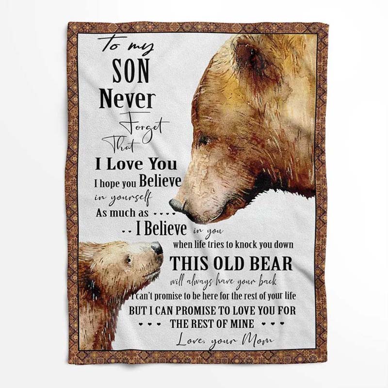 I Love You - A934 - Brown Bear Premium Blanket-Jolura