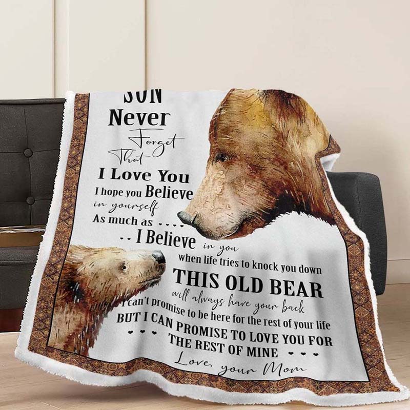 I Love You - A934 - Brown Bear Premium Blanket-Jolura