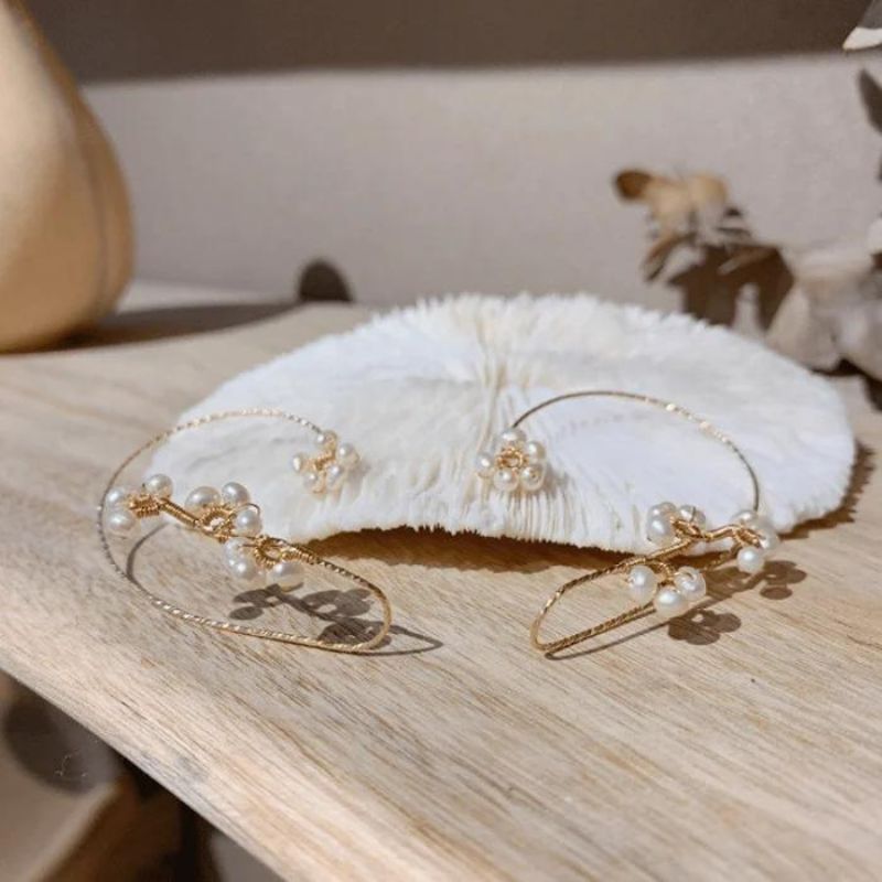 Vintage Pearl Earrings-Jolura