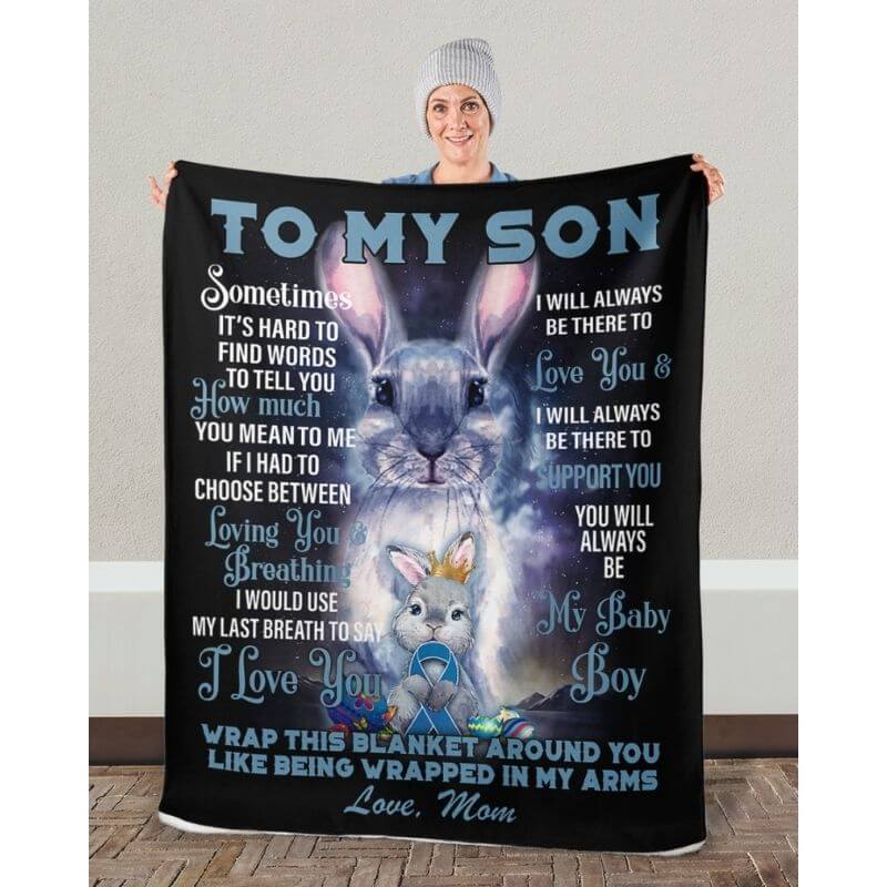 To My Son - From Mom  - A373 - Premium Blanket-Jolura