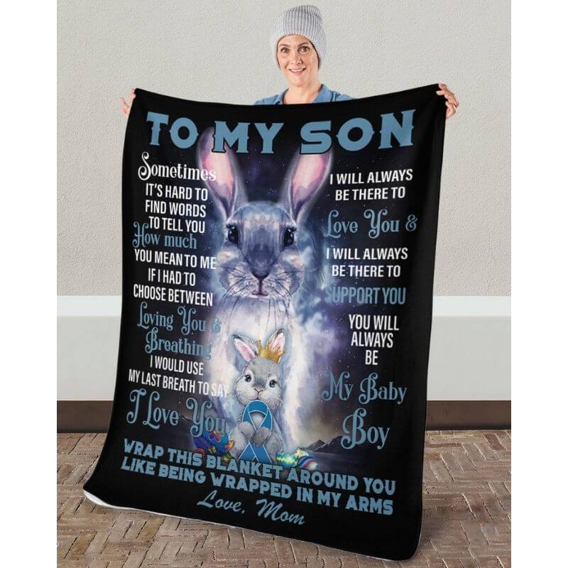 To My Son - From Mom  - A373 - Premium Blanket-Jolura
