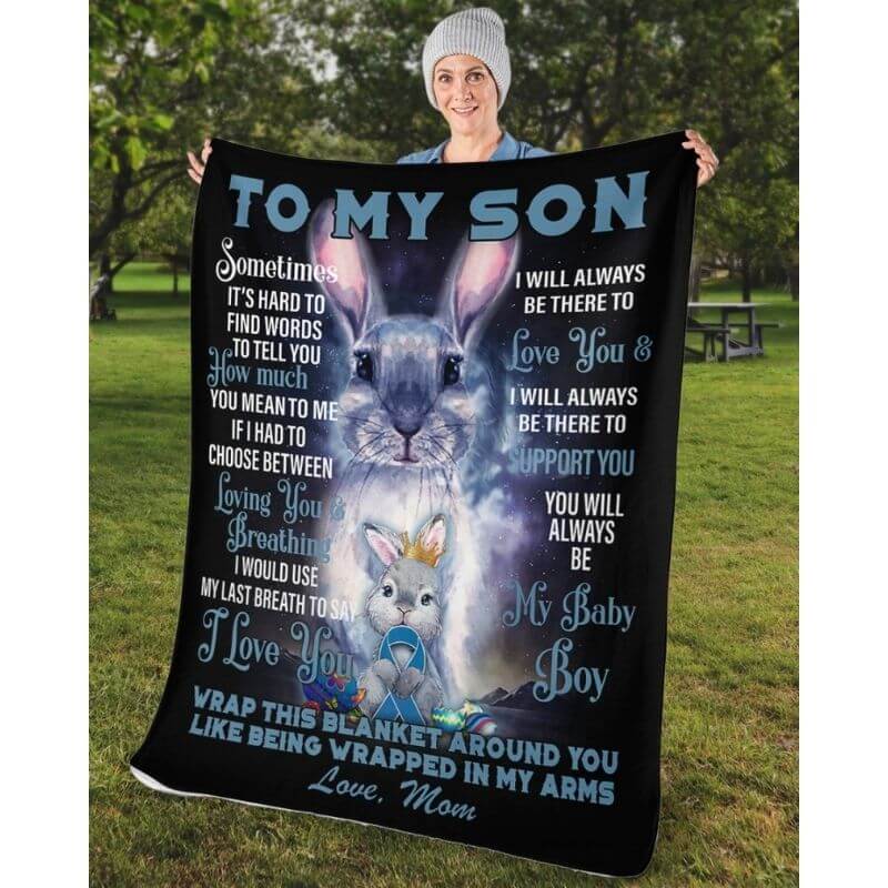To My Son - From Mom  - A373 - Premium Blanket-Jolura