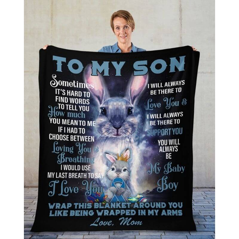 To My Son - From Mom  - A373 - Premium Blanket-Jolura