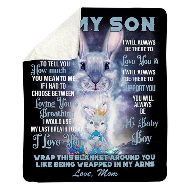 To My Son - From Mom  - A373 - Premium Blanket-Jolura