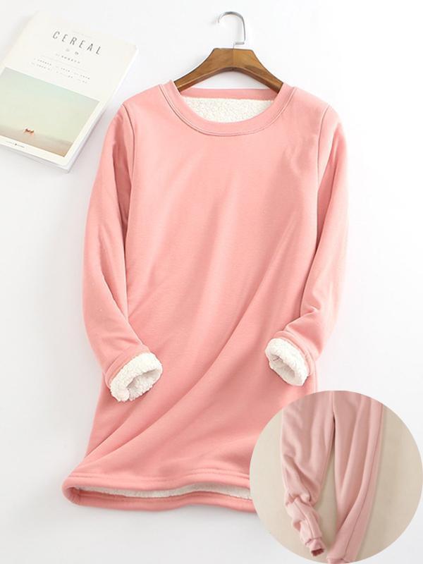 New Casual Cotton Round Neck Solid Sweatshirt & Pants Set (SAVE EXTRA $3 & FREE SHIPPING)