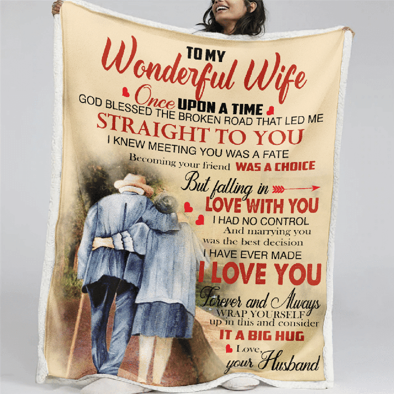To My Wife - From Husband  - F009 - Premium Blanket-Jolura
