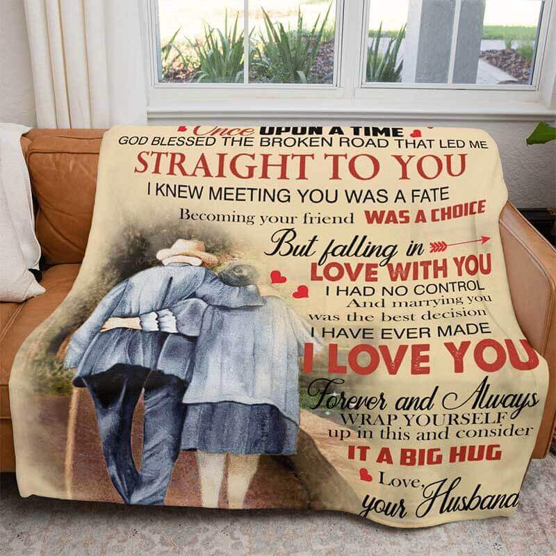 To My Wife - From Husband  - F009 - Premium Blanket-Jolura