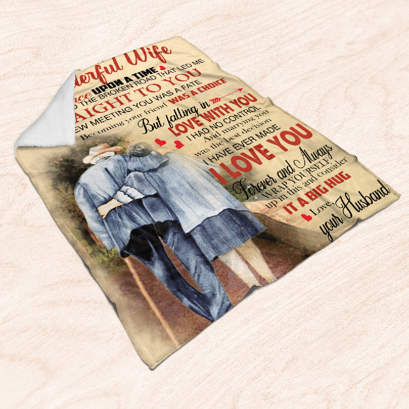 To My Wife - From Husband  - F009 - Premium Blanket-Jolura