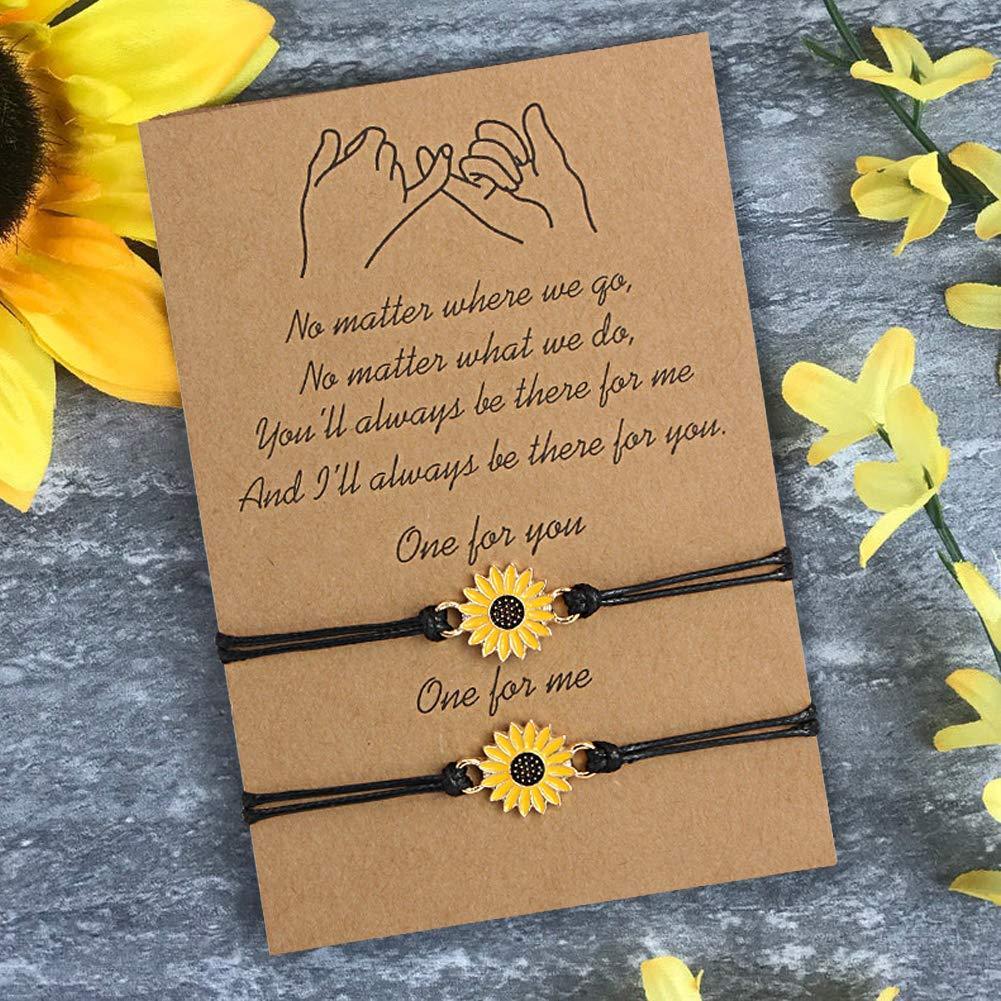 "Together Forever" Sunflower Bracelet Set-Jolura