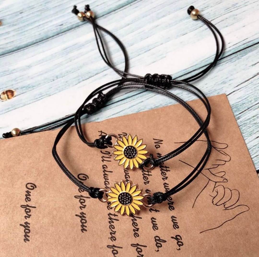 "Together Forever" Sunflower Bracelet Set-Jolura