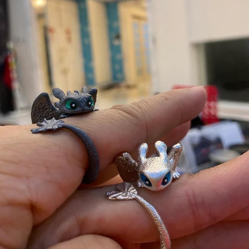 To My Love - Adjustable Toothless Couple Rings-Jolura