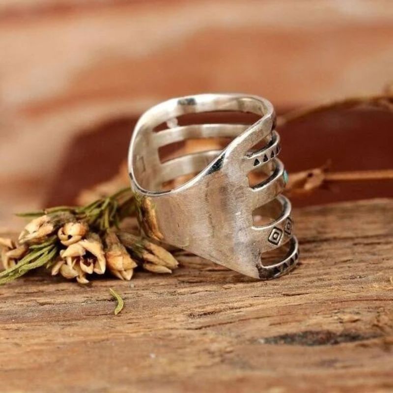 ❤️Silver Southwestern Style Turquoise Ring-Jolura