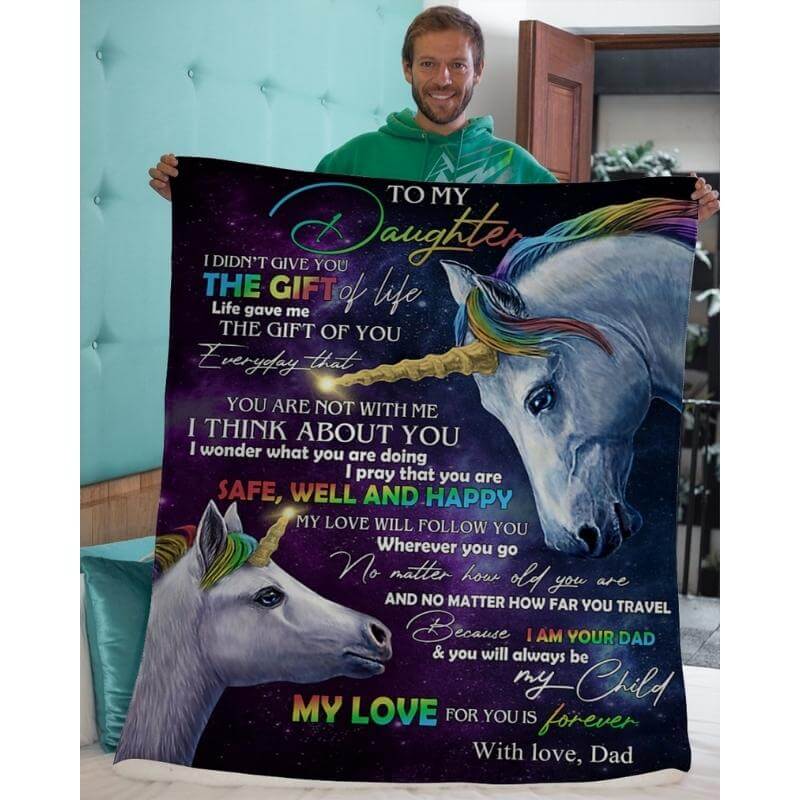To My Daughter - From Dad - A318 - Premium Blanket-Jolura