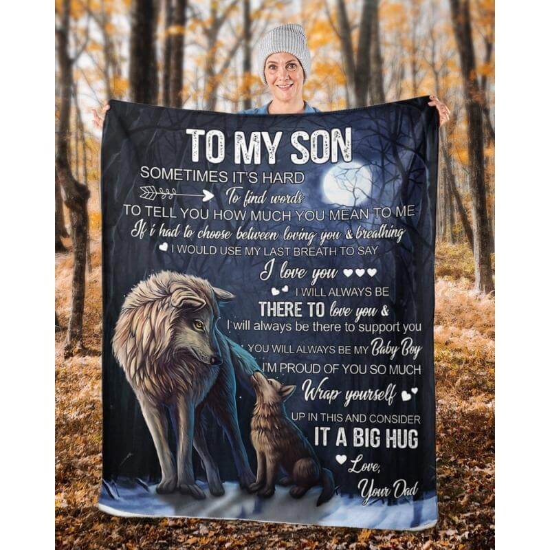 To My Son - From Dad - A323 - Premium Blanket-Jolura