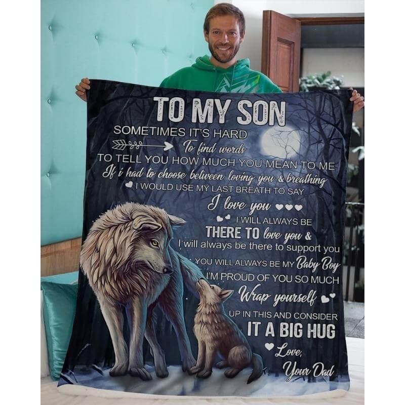 To My Son - From Dad - A323 - Premium Blanket-Jolura