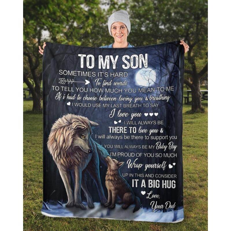 To My Son - From Dad - A323 - Premium Blanket-Jolura
