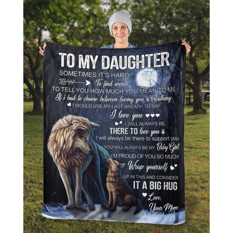 To My Daughter - From Mom - A323 - Premium Blanket-Jolura