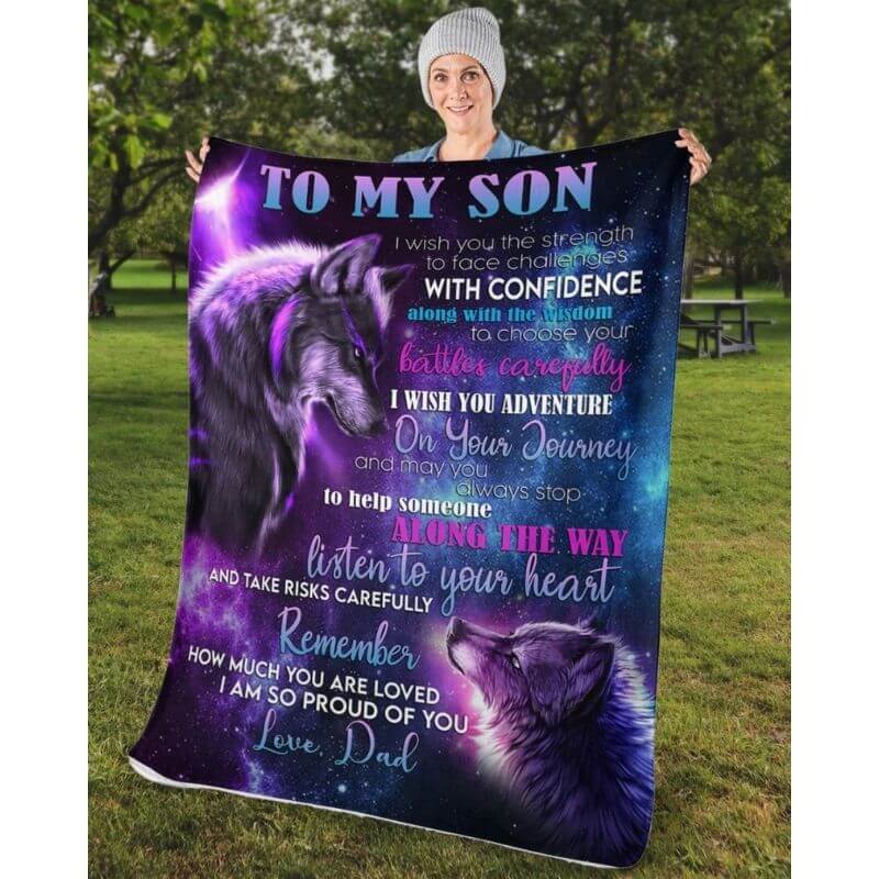 To My Son - From Dad - A354 - Premium Blanket-Jolura