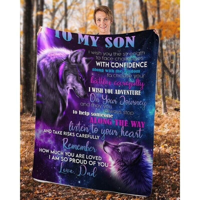 To My Son - From Dad - A354 - Premium Blanket-Jolura