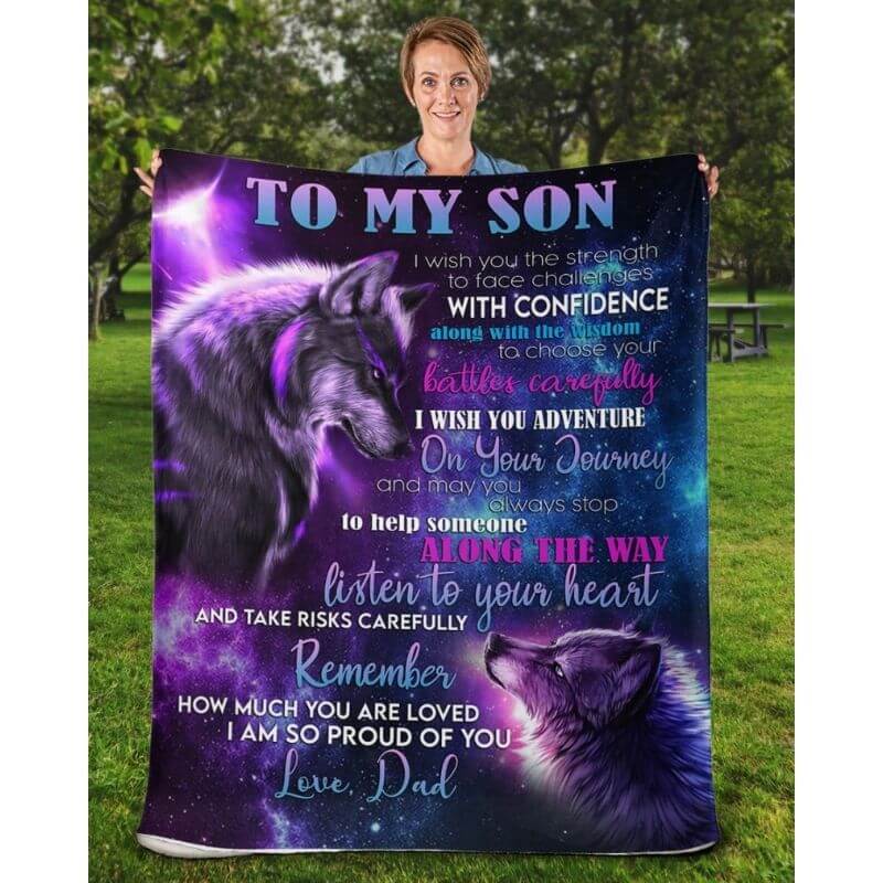 To My Son - From Dad - A354 - Premium Blanket-Jolura