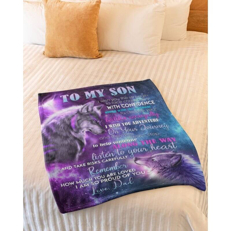 To My Son - From Dad - A354 - Premium Blanket-Jolura