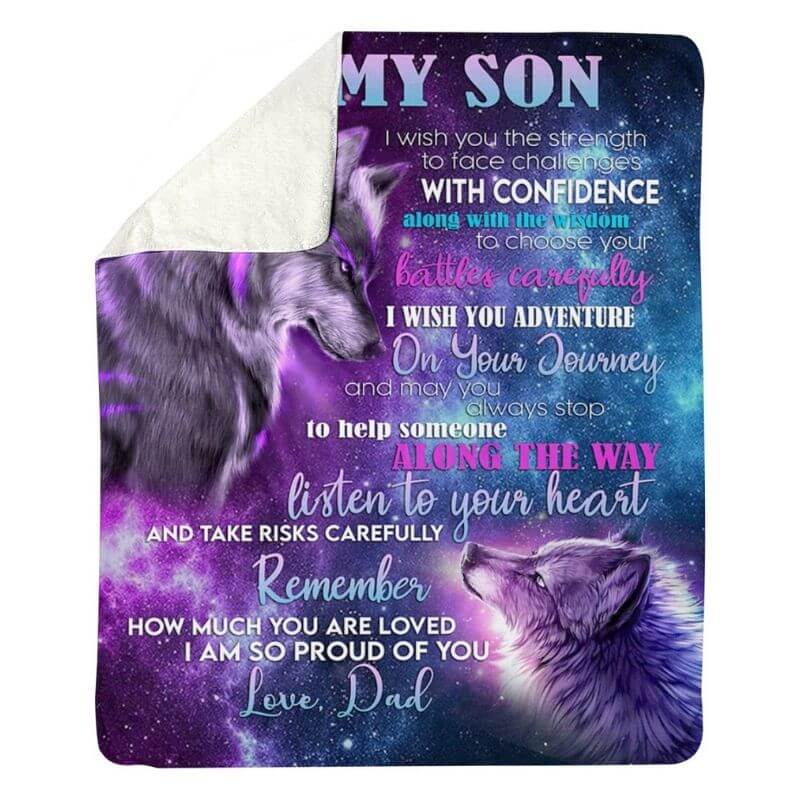 To My Son - From Dad - A354 - Premium Blanket-Jolura