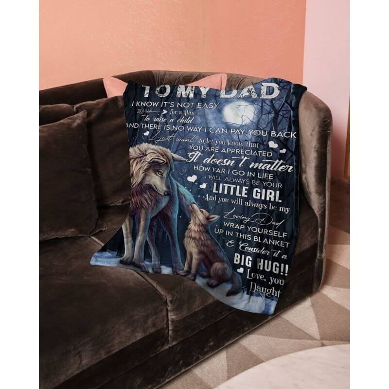 To My Dad - From Daughter  - A371 - Premium Blanket-Jolura
