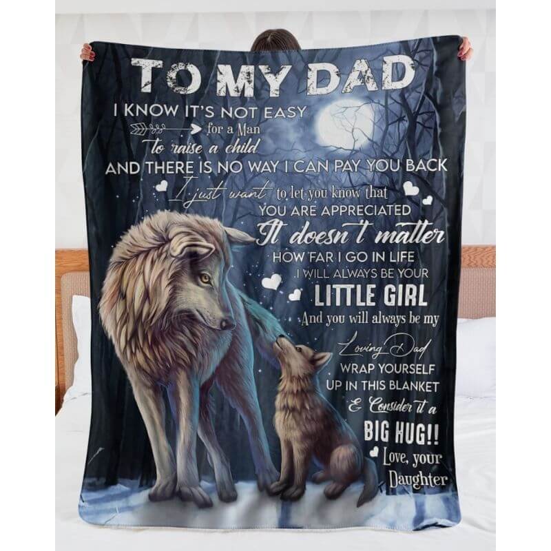 To My Dad - From Daughter  - A371 - Premium Blanket-Jolura