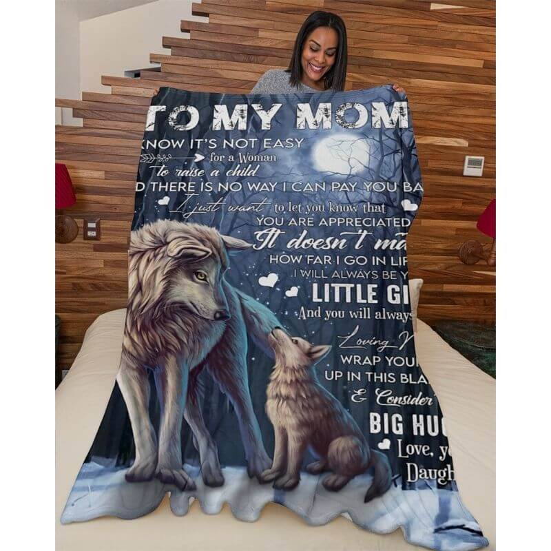To My Mom - From Daughter  - A371 - Premium Blanket-Jolura