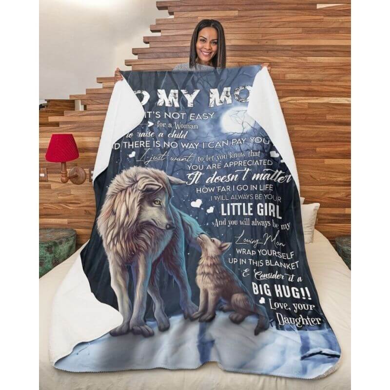 To My Mom - From Daughter  - A371 - Premium Blanket-Jolura