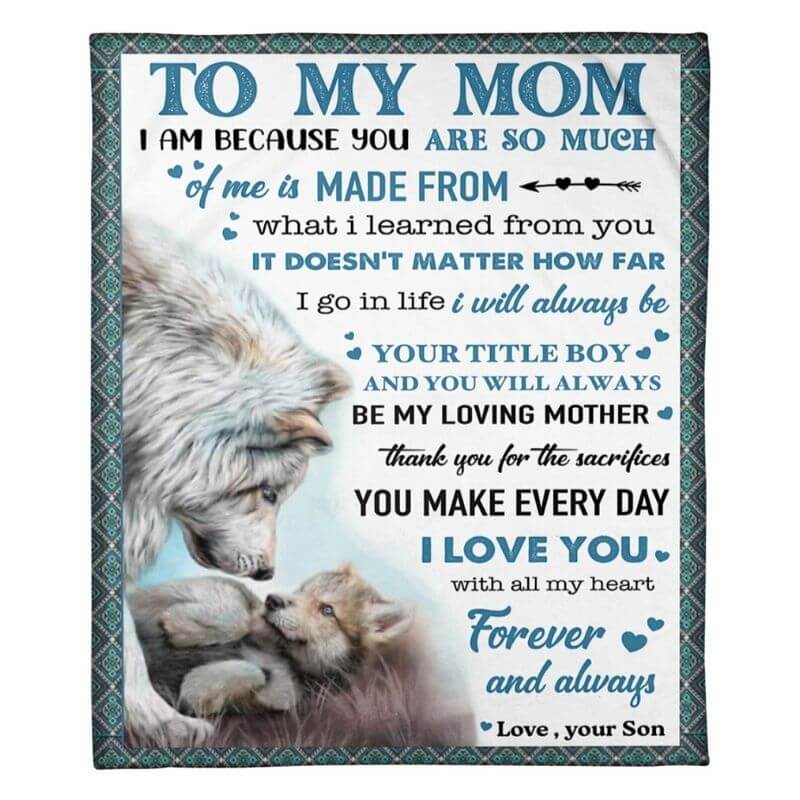 To My Mom - From Son  - A372 - Premium Blanket-Jolura