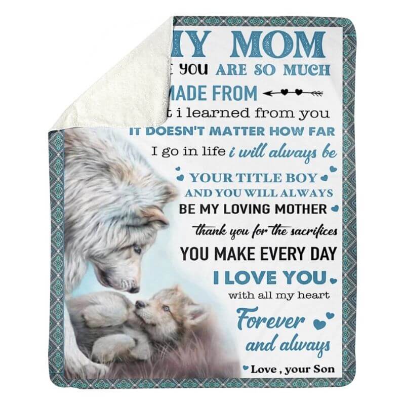 To My Mom - From Son  - A372 - Premium Blanket-Jolura