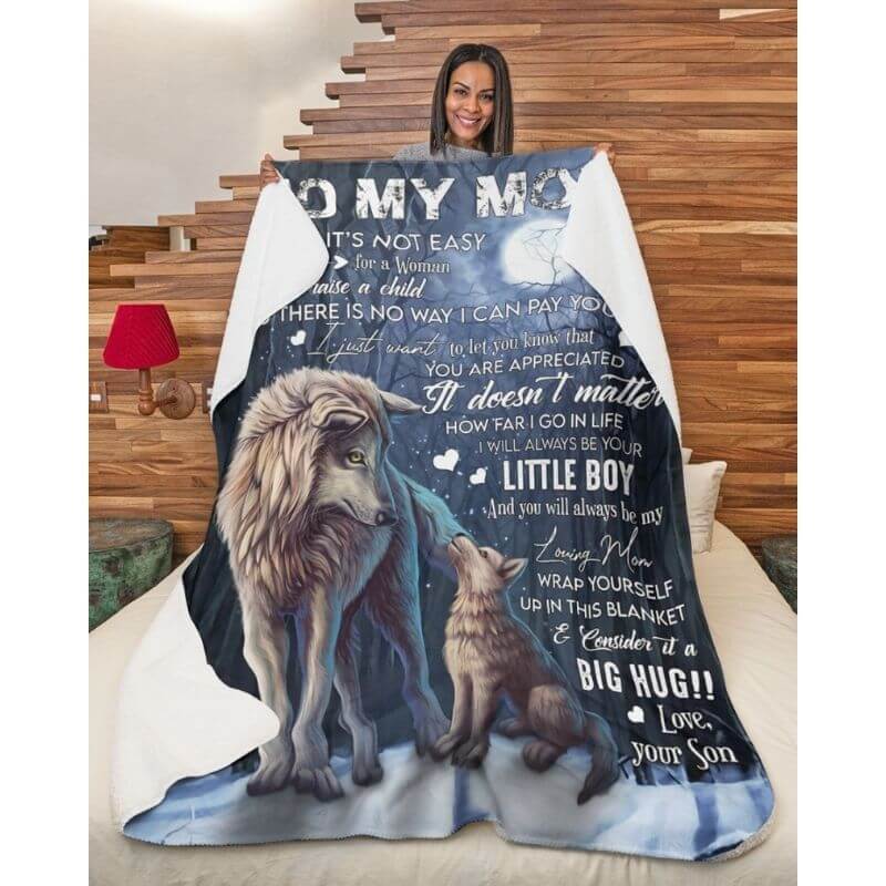 To My Mom - From Son  - A371 - Premium Blanket-Jolura