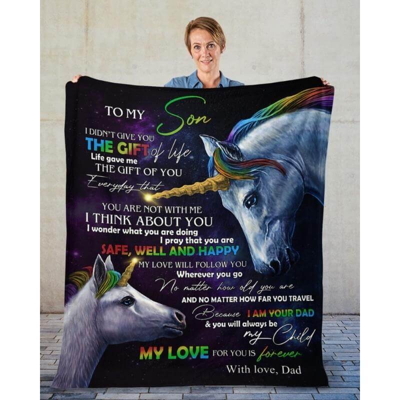 To My Son - From Dad - A318 - Premium Blanket-Jolura
