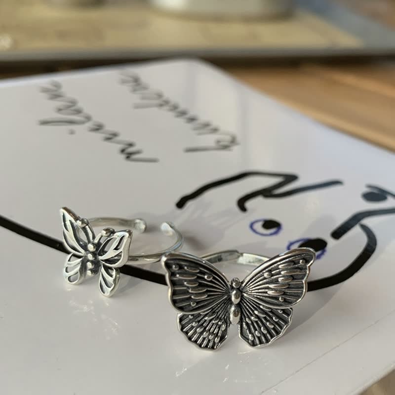 🦋 Sterling Silver Vintage Butterfly Ring-Jolura