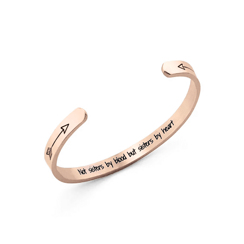 “Not Sisters By Blood But Sisters By Heart” Bracelet-Jolura