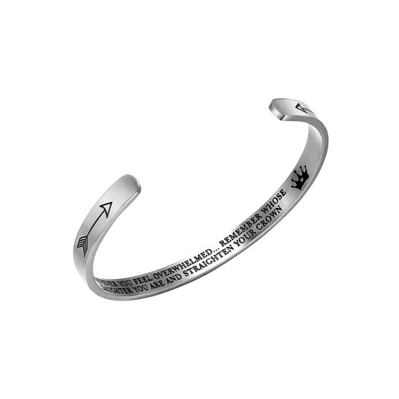 To My Daughter - You Are and Straighten Your Crown Bracelet-Jolura