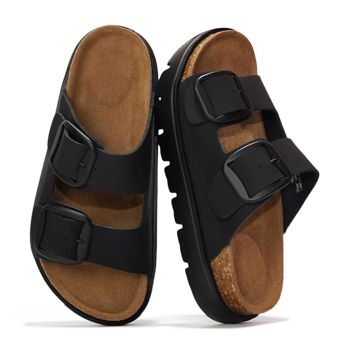 Women's Genuine Leather Flatform Platform Sandals