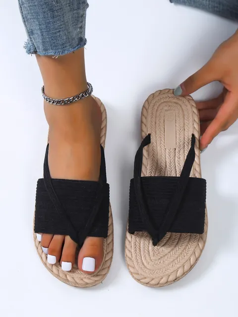 Summer 2025 Solid Color Slide Slippers for Women