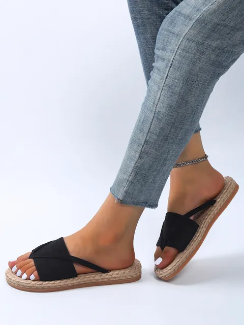 Summer 2025 Solid Color Slide Slippers for Women