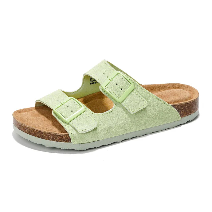 Women Flat Sandals | 100% Genuine Leather | Memory Foam | Anti-Slip