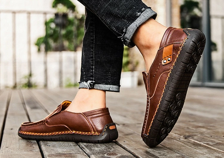 Men's Casual Slip-On Leather Loafers