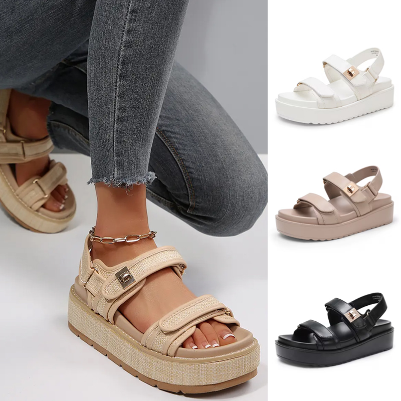 Women's Schoolbag Buckle Thick-Soled Platform Sandals 
