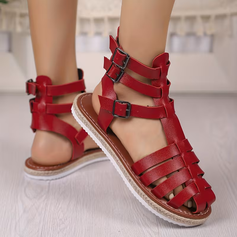 Vintage Roman Style High-Top Sandals