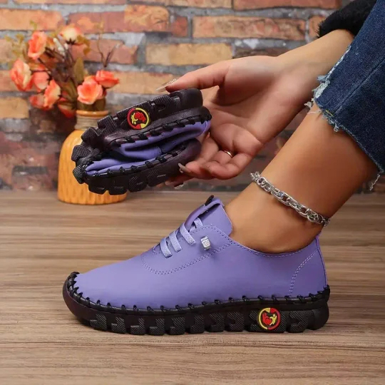 2024 Comfortable Genuine Leather Sneakers Walking Shoes