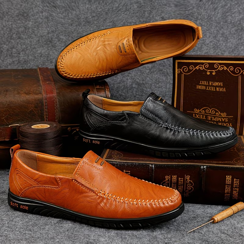 Men's Casual Slip-On Leather Loafers