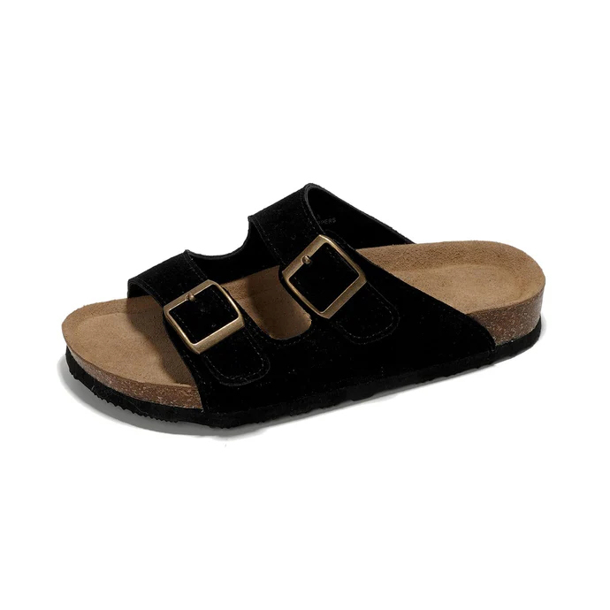 Women Flat Sandals | 100% Genuine Leather | Memory Foam | Anti-Slip