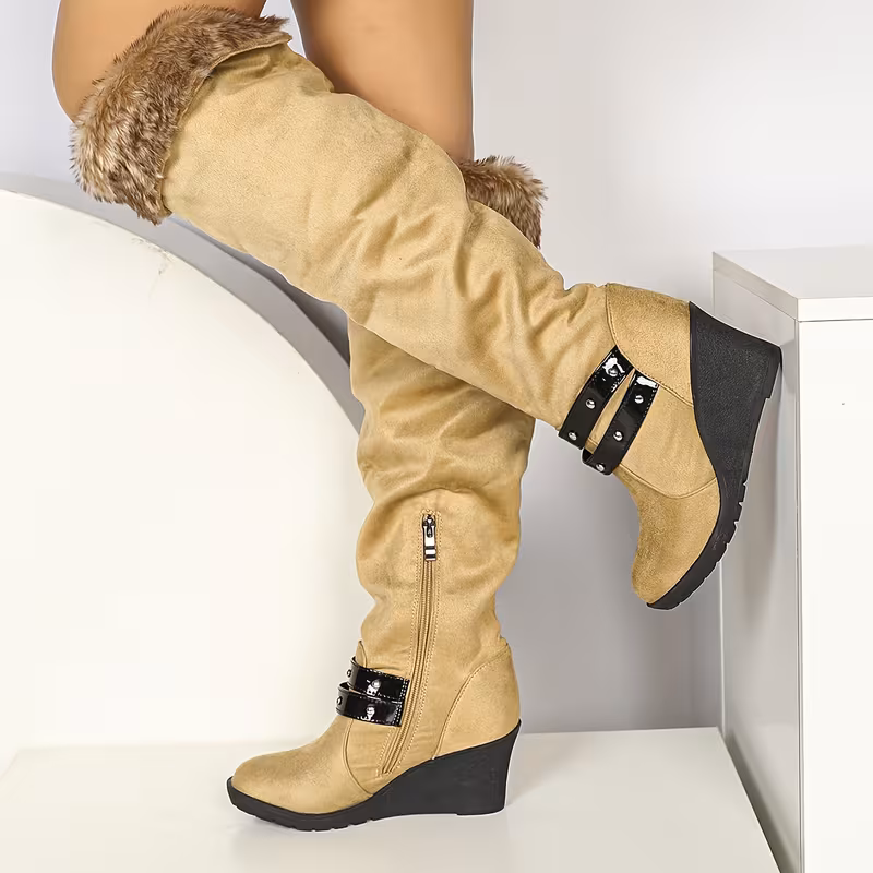 New Winter Collection of Platform Knee-High Chunky Boots