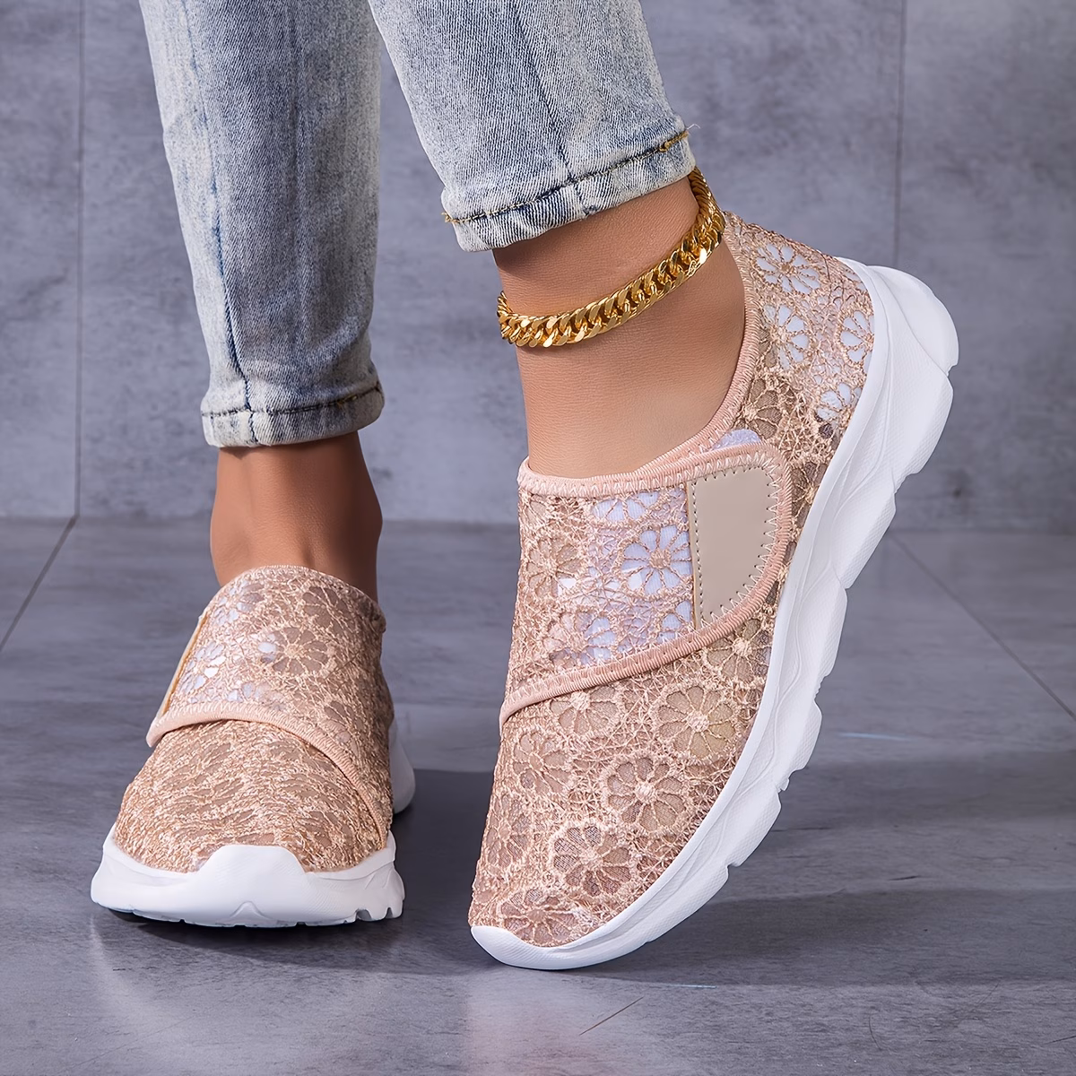 Women's Casual Breathable Slip On Orthopaedic Walking Sneakers