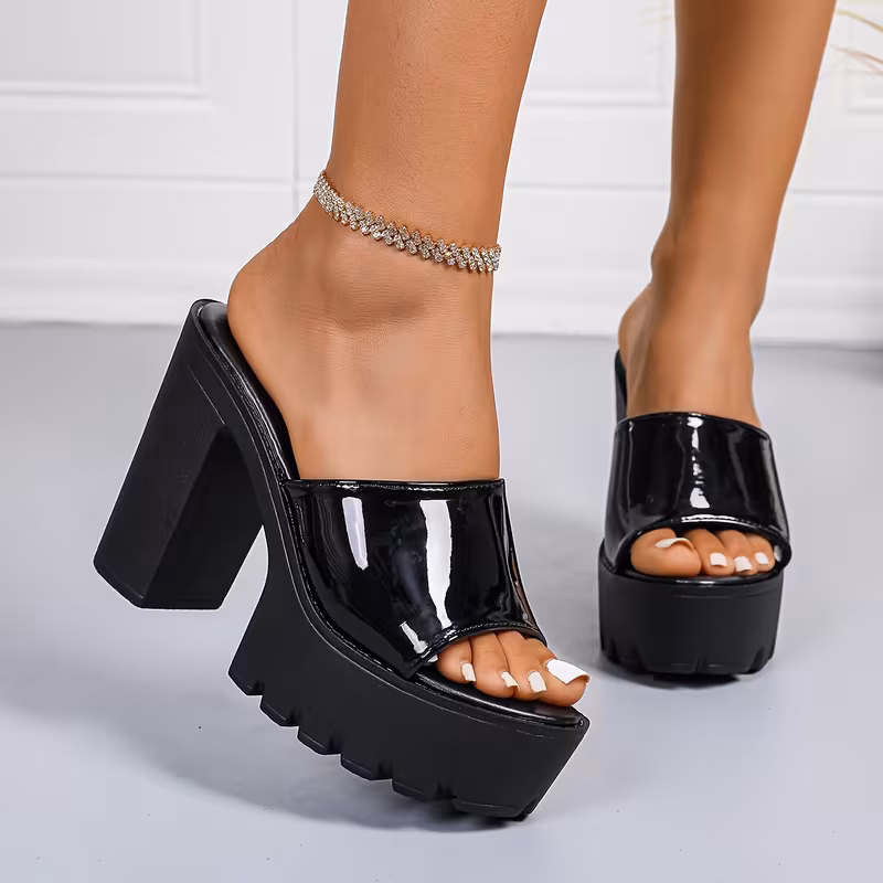 Women's Casual Comfortable Heeled Chunky Sandals 